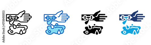 Hemophilia icon Multi Style Vector Illustration