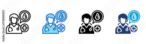 Hematologis icon Multi Style Vector Illustration