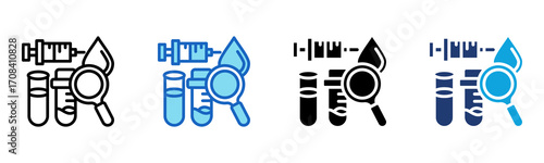 Blood Analysis icon Multi Style Vector Illustration