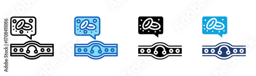 Coagulation icon Multi Style Vector Illustration