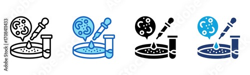 Microbiology icon Multi Style Vector Illustration