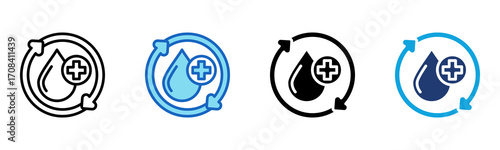 Regeneration icon Multi Style Vector Illustration