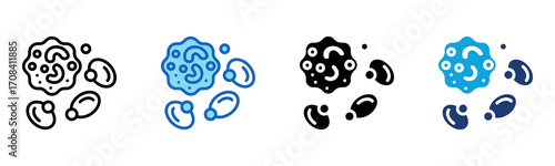 Leukocytes icon Multi Style Vector Illustration
