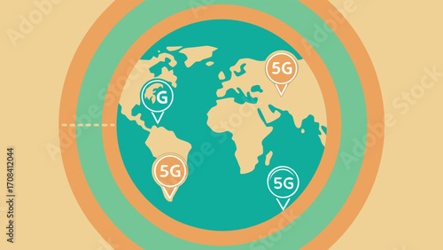 Global 5G Network Connectivity Concept technology