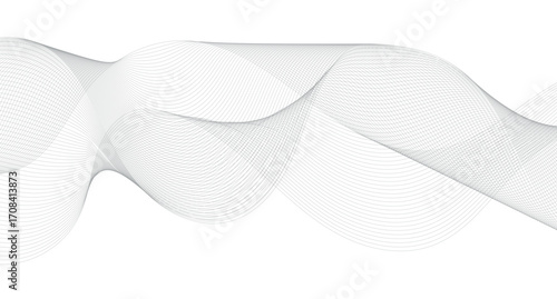 Abstract wave element for design. Digital frequency track equalizer. Stylized line art background. Vector illustration. 