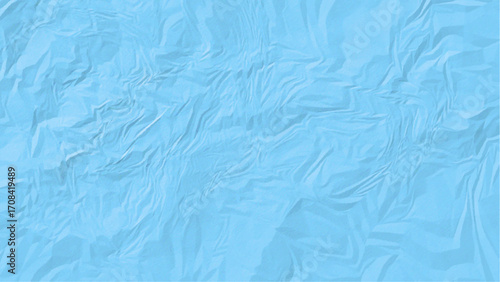 Light Blue Wrinkled Paper Texture – Crumpled Folded Paper Texture Background for Vintage, Grunge, and Minimal Design Projects. Colorful crumpled or wrinkled paper texture vector background. 