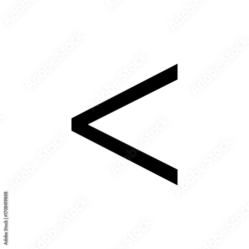 Left angle bracket < or chevron and broket