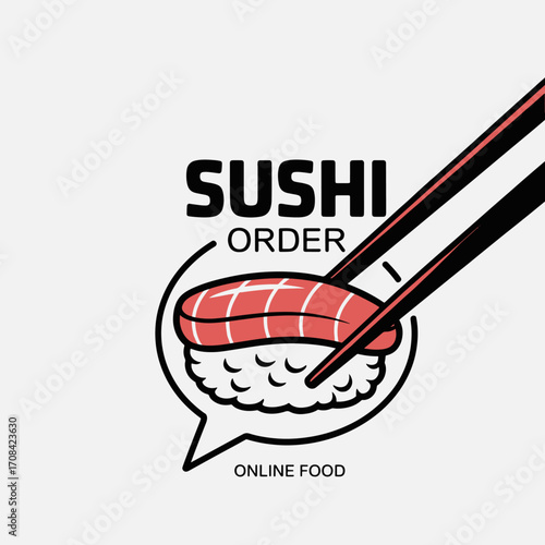 Creative Sushi and Food Order Logo Design