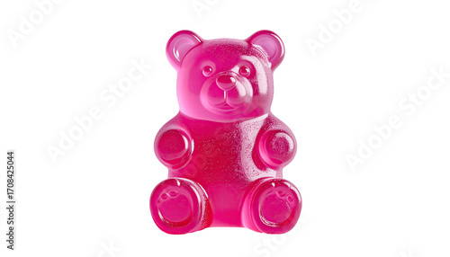 Vibrant pink gummy bear