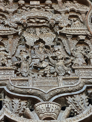 The unique door carvings of the Ancestral Temple of Chen Family