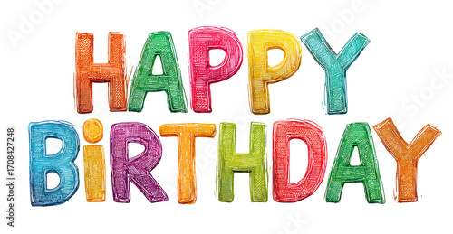  colorful text happy birthday