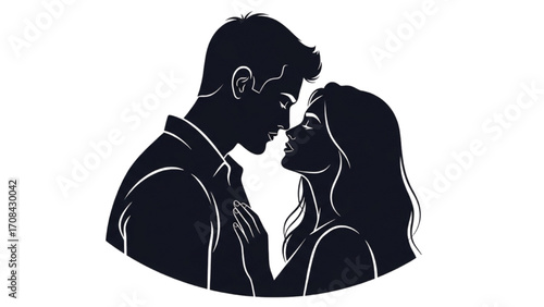 Vector Illustration of Group of Young People Profile Silhouettes Faces Boys and Girls AI EPS PNG