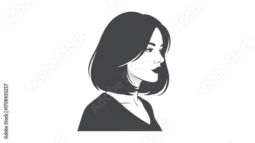 Vector Illustration of Group of Young People Profile Silhouettes Faces Boys and Girls AI EPS PNG