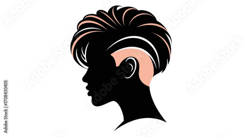 Vector Illustration of Group of Young People Profile Silhouettes Faces Boys and Girls AI EPS PNG