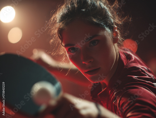 Table tennis spin shot