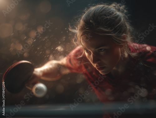 Table tennis spin shot
