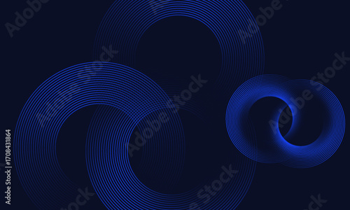 Abstract blue modern background with. Dynamic geometric shapes. Vector illustration.