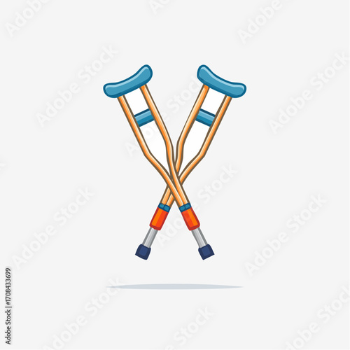 Crossed Crutches: A Symbol of Recovery and Support