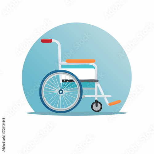 Modern Wheelchair Representation in Flat Design