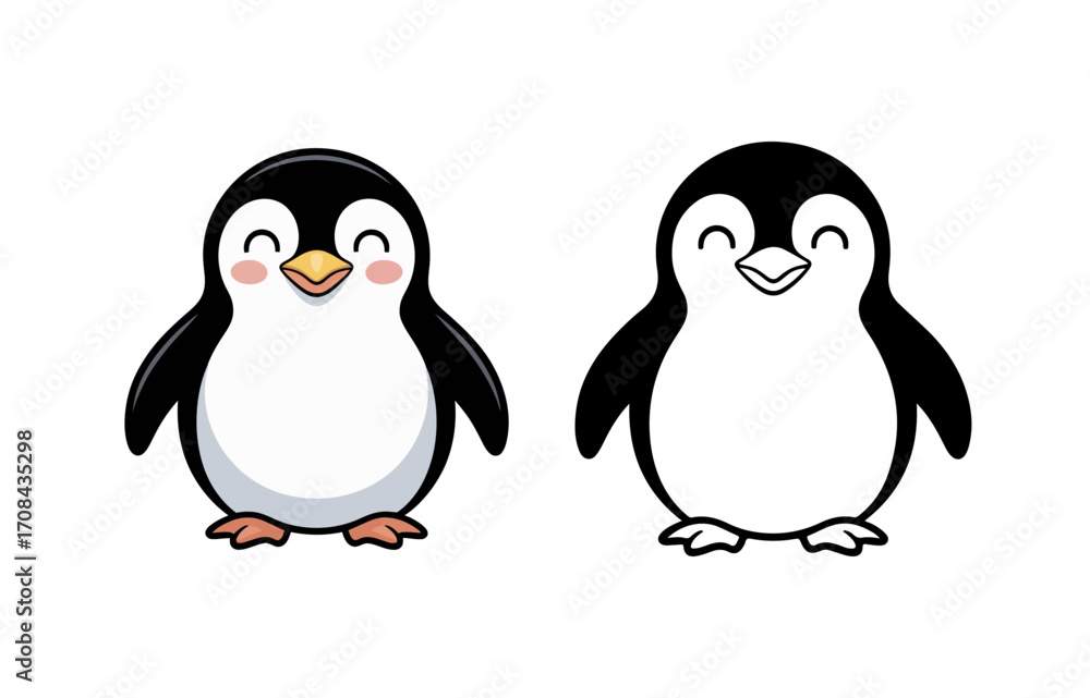 Fototapeta premium Smiling Baby Penguins