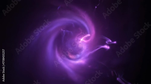 A mystical purple and pink energy flare pulses softly, creating swirling organic patterns in a seamlessly looping video presentation, light, looping