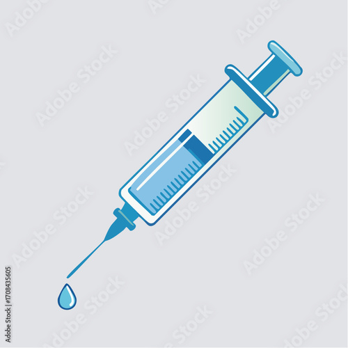 Modern Medical Syringe Illustration