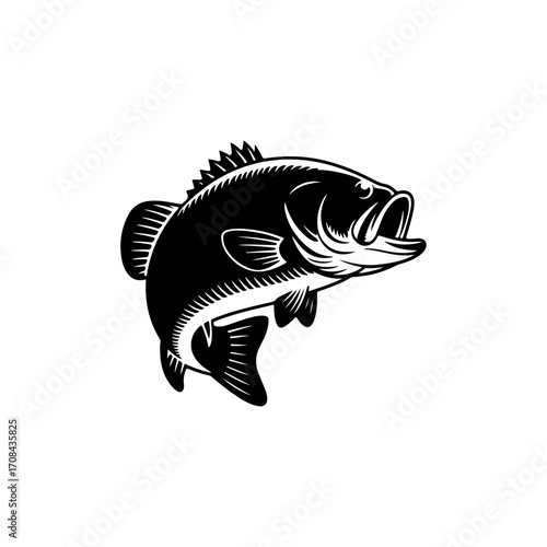 Freshwater Bass Silhouette