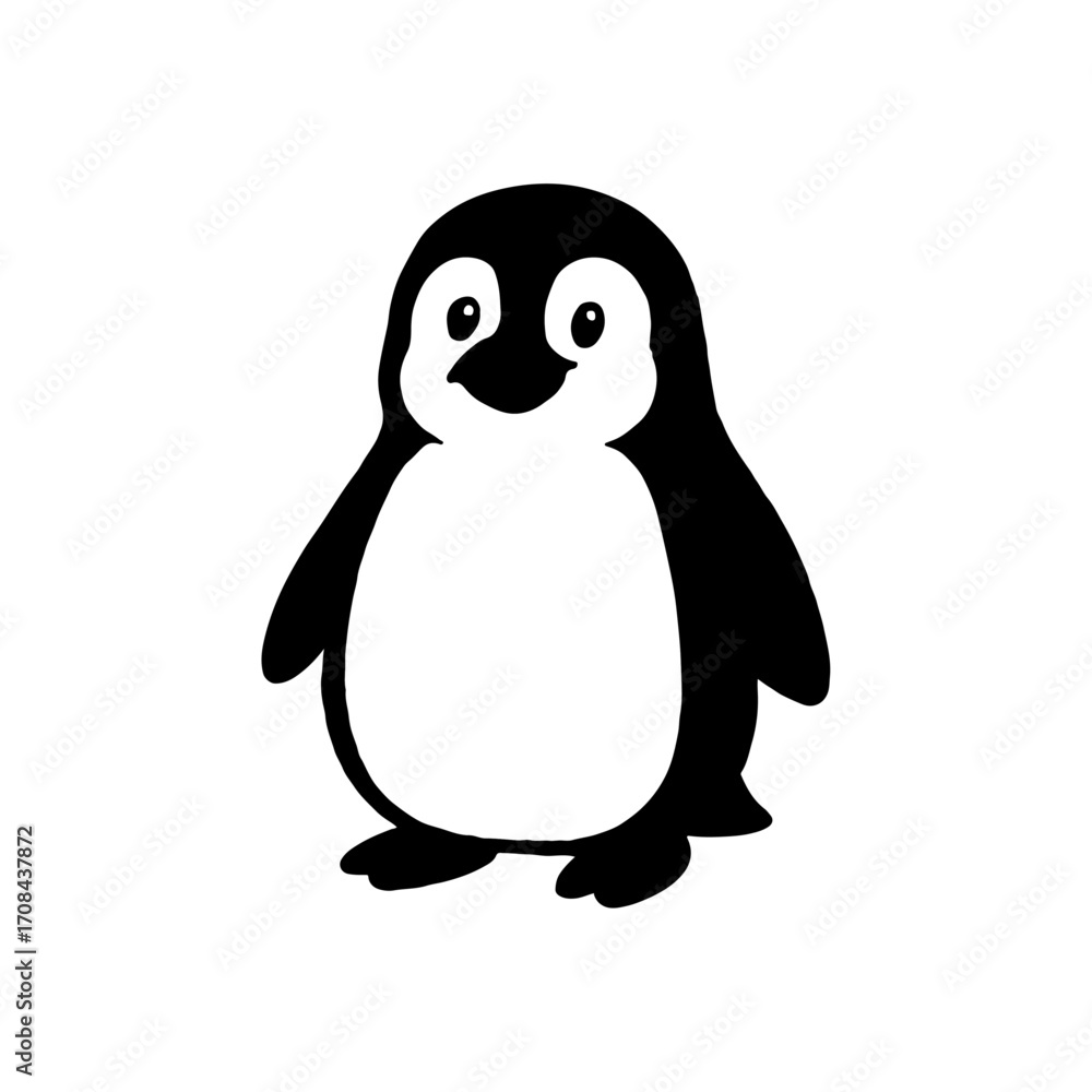 Fototapeta premium Cute Cartoon Penguin Icon