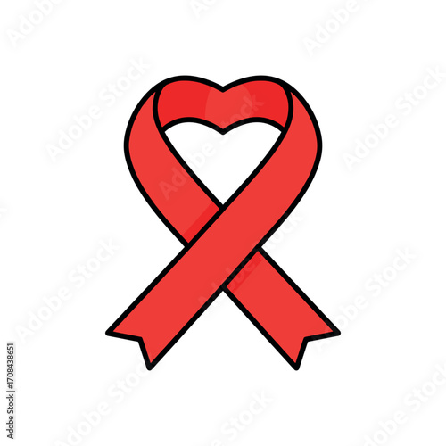 Awareness campaign for hiv/aids global digital graphic social issues heart symbol health education. Vector illustration