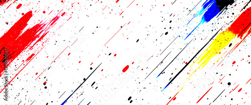 Vector Colorful Grunge Style Brush Concept Design Elements