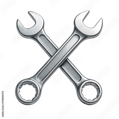 Crossed Wrenches Icon Isolated on Transparent Background
