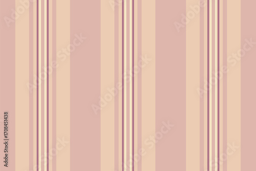 Fndoor seamless pattern lines, tailor textile vertical texture. Llothes background vector stripe fabric in light and pink colors.