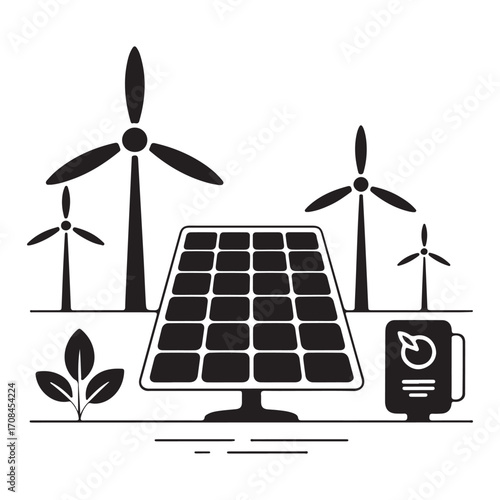 Clean energy vector illustration