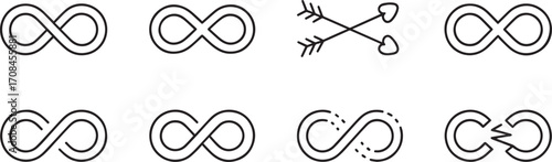 Eternal Loop Symbolism A Continuous Journey of Intertwined Paths and Infinite Possibilities Graphic Art