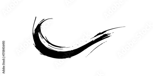 A monochrome sketch of a pencil and brush over a dark, wavy abstract background with a crescent moon. concept, night, vector, sky, icon, space, astronomy, planet, star, sign