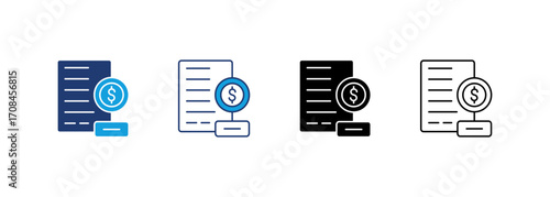 Tax Icon Set Multiple Style Collection