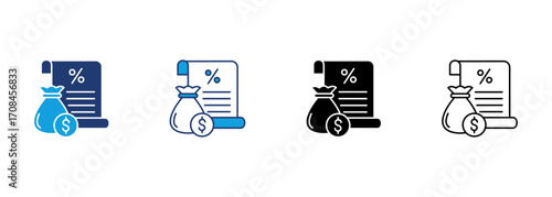 Loan Icon Set Multiple Style Collection