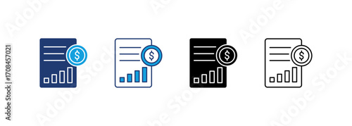 Statement Icon Set Multiple Style Collection