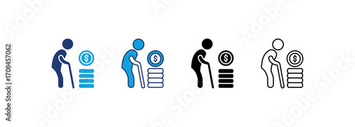 Retirement Icon Set Multiple Style Collection