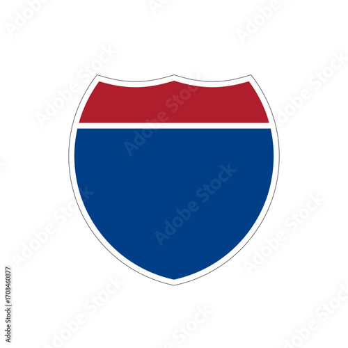 Interstate road sign shield, US
