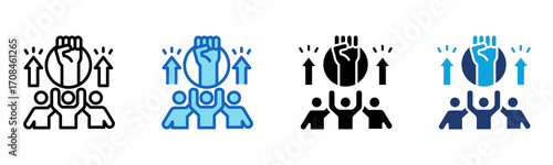 Empowerment icon Multi Style Vector Illustration