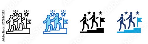 Leadership icon Multi Style Vector Illustration