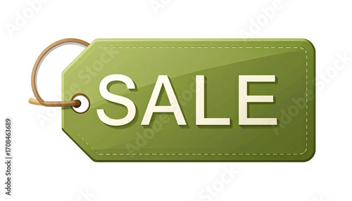 A sale tag with the word 