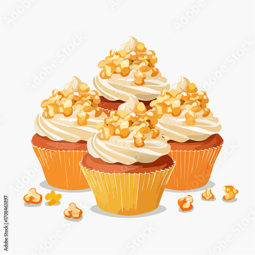 Cupcakes mit Popcorn