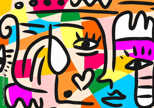 vector Illustration abstract eyes art