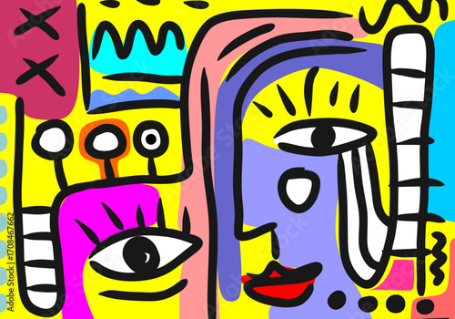 vector Illustration abstract eyes art
