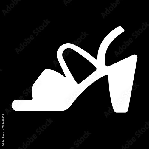 Ladies shoes icon.women's shoes footwear and elegant style and design trends.wedge heels sketch icon line art vector illustration.leather shoes heel icon black and white vector sign.
