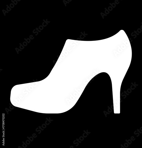 Ladies shoes icon.women's shoes footwear and elegant style and design trends.wedge heels sketch icon line art vector illustration.leather shoes heel icon black and white vector sign.