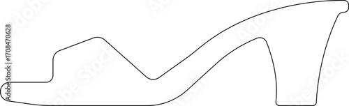 Ladies shoes icon.women's shoes footwear and elegant style and design trends.wedge heels sketch icon line art vector illustration.leather shoes heel icon black and white vector sign.