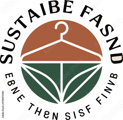 Circular logo design for sustainable fashion brand promoting eco-friendly style and ethics